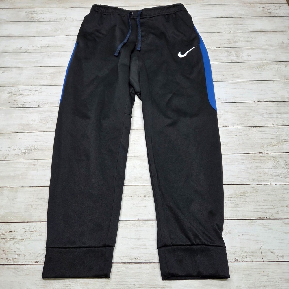 Nike Therma-Fit Training Pants Tapered Joggers Men Medium Black Blue 727986-014